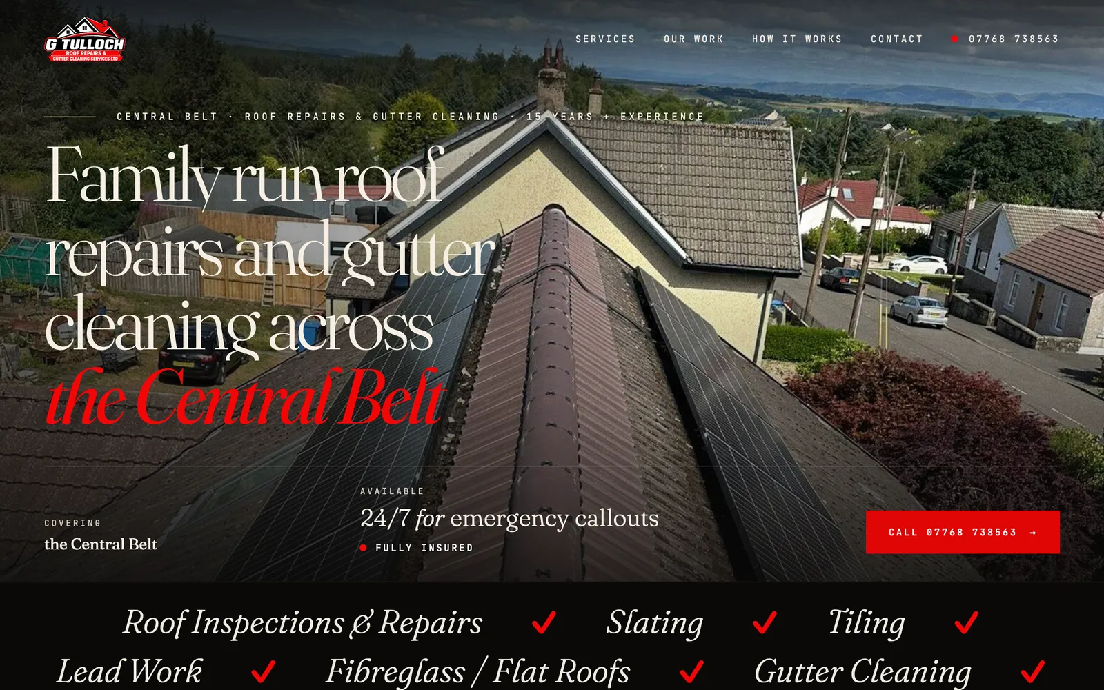 G Tulloch Roof Repairs homepage